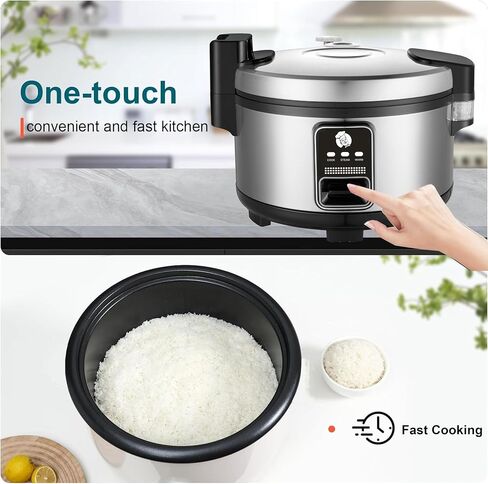 Large 15L Commercial rice cooker 90 cups cooked / 50 cups uncooked rice Electiric Rice Cooker & Rice Warme | Automatic Warm | Stainless Steel | with One-Touch Operation in Saudi Arabia