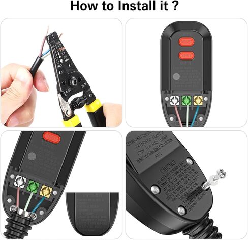 GFCI Replacement Plug Assembly Auto Reset 15 Amp 2 Prongs, 5 Years Warranty, Waterproof, Ground Fault Circuit Interrupter Safety Plug for Pressure Washer, Hot Tub, Air Conditioner, Hair Dryer in Saudi Arabia