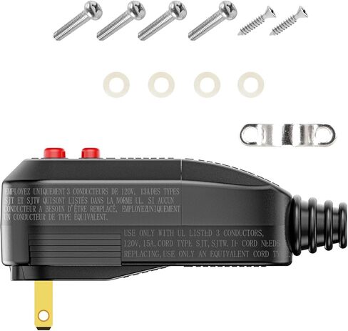 GFCI Replacement Plug Assembly Auto Reset 15 Amp 2 Prongs, 5 Years Warranty, Waterproof, Ground Fault Circuit Interrupter Safety Plug for Pressure Washer, Hot Tub, Air Conditioner, Hair Dryer in Saudi Arabia