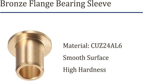 2pcs Bronze Flange Bearing Sleeve [10mm Bore x 14 OD x 20mm Flange Thickness] Self-Lubricating Bushings in Saudi Arabia