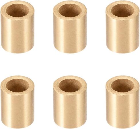 uxcell Bearing Sleeve 8mm Bore x 12mm OD x 15mm Length Self-Lubricating Sintered Bronze Bushings 6pcs in Saudi Arabia