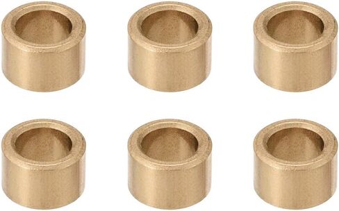 uxcell Bearing Sleeve 8mm Bore x 12mm OD x 15mm Length Self-Lubricating Sintered Bronze Bushings 6pcs in Saudi Arabia