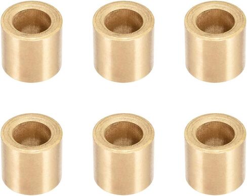 uxcell Bearing Sleeve 8mm Bore x 12mm OD x 15mm Length Self-Lubricating Sintered Bronze Bushings 6pcs in Saudi Arabia