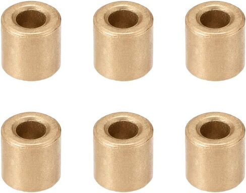 uxcell Bearing Sleeve 8mm Bore x 12mm OD x 15mm Length Self-Lubricating Sintered Bronze Bushings 6pcs in Saudi Arabia