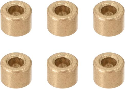 uxcell Bearing Sleeve 8mm Bore x 12mm OD x 15mm Length Self-Lubricating Sintered Bronze Bushings 6pcs in Saudi Arabia