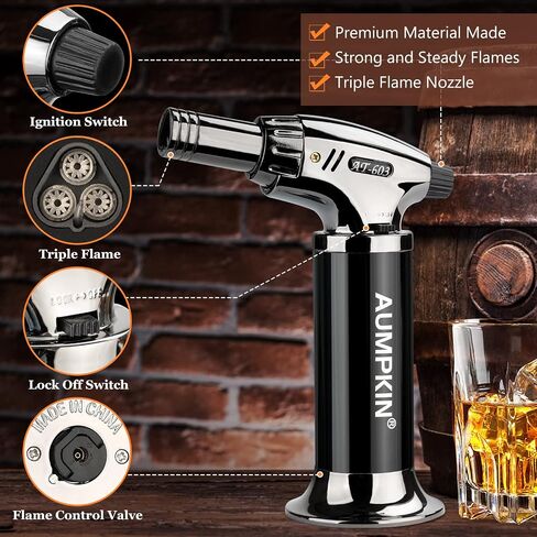 Cocktail Smoker Kit with Torch – 6 Flavors Wood Chips – Bourbon, Whiskey Smoker Infuser Kit, Old Fashioned Drink Smoker Kit, Birthday Bourbon Whiskey Gifts for Men, Dad, Husband (Without Butane) in Saudi Arabia