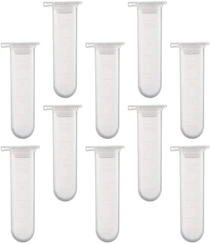 5ml Microcentrifuge Tubes 2000PCS,Centrifuge Tubes with Attached Lid,Clear Round Micro Centrifuge Small Sample Bottle Vials Container for Lab,Plastic Lab Snap Tubes [5ml, 10Bag PCS,2000PCS] in Saudi Arabia