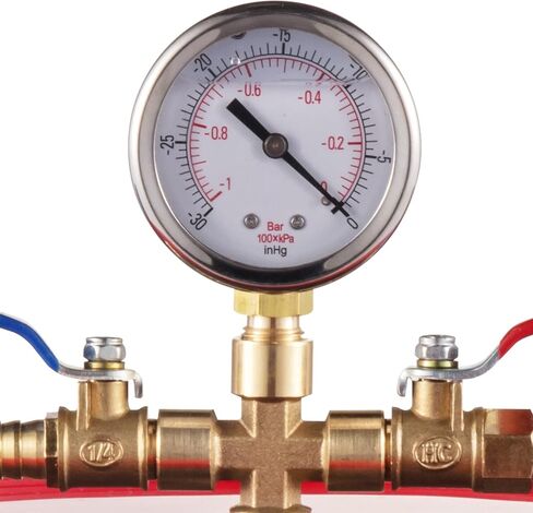 VEVOR غرفة فراغ 3 جالون ومجموعة مضخة 3.5 CFM، طقم غرفة تفريغ الهواء بغطاء من الزجاج المقسى، مضخة تفريغ أحادية المرحلة مع زجاجة زيت 250 مل، لتثبيت الخشب والسيليكونات التفريغ والإيبوكسي in Kuwait