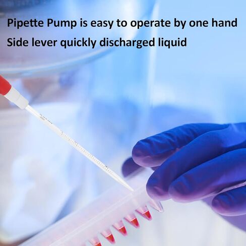 Pipette Pumps, Set of 3 Lab Pipettes Including 2ml Blue & 10ml Green& 25ml Red, Scientific Pipette Pump Fit for Disposable Plastic Pipettes Glass Pipettor in Saudi Arabia