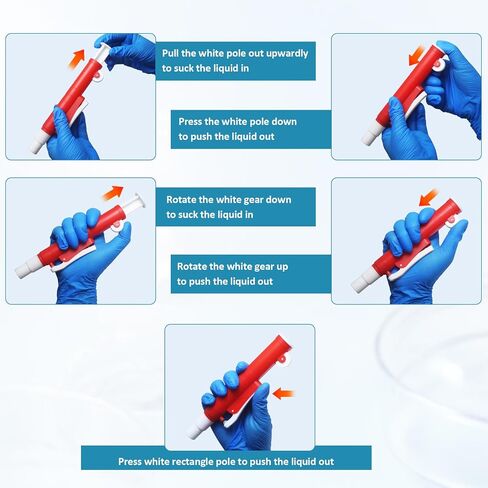 Pipette Pumps, Set of 3 Lab Pipettes Including 2ml Blue & 10ml Green& 25ml Red, Scientific Pipette Pump Fit for Disposable Plastic Pipettes Glass Pipettor in Saudi Arabia