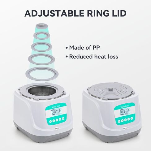 حمام مائي BAOSHISHAN سعة 2 لتر، حمام مائي مختبر رقمي مع ضبط الوقت، دقة درجة حرارة 0.1 درجة مئوية وميزات أمان لدرجة الحرارة الزائدة in Kuwait