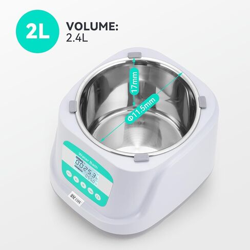 حمام مائي BAOSHISHAN سعة 2 لتر، حمام مائي مختبر رقمي مع ضبط الوقت، دقة درجة حرارة 0.1 درجة مئوية وميزات أمان لدرجة الحرارة الزائدة in Kuwait