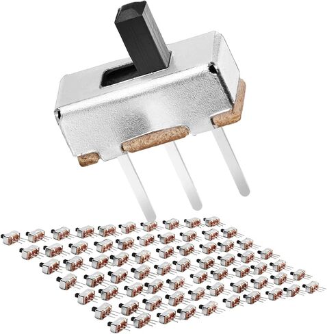 Chanzon SPDT Mini Micro Slide Switch 1p2t 2 موضع 70 قطعة 3 مم تبديل لوحة تبديل منزلق عمودي صغير مقبض رأسي صغير للوحة PCB Arduino لوحة إلكترونية Dip Miniature SlideSwitch in Kuwait