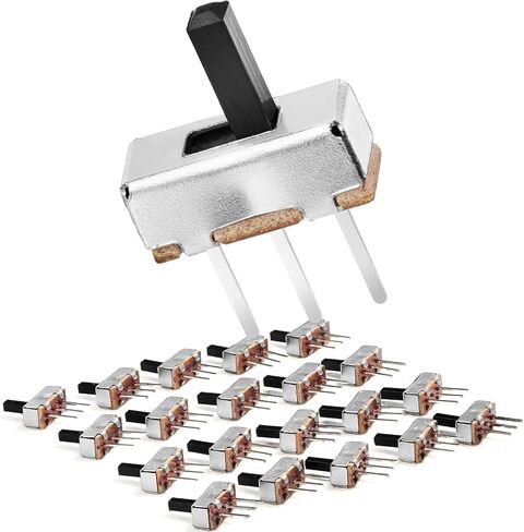 Chanzon SPDT Mini Micro Slide Switch 1p2t 2 موضع 70 قطعة 3 مم تبديل لوحة تبديل منزلق عمودي صغير مقبض رأسي صغير للوحة PCB Arduino لوحة إلكترونية Dip Miniature SlideSwitch in Kuwait