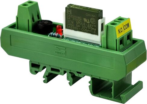 إلكترونيات - صالون AC / DC 24V Slim DIN Rail Mount 10Amp SPDT وحدة واجهة مرحل الطاقة، G2R-1 24V. in Kuwait