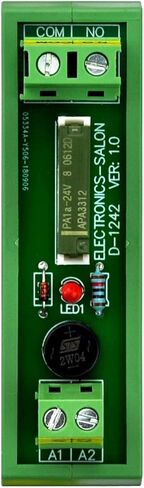 إلكترونيات - صالون AC / DC 24V Slim DIN Rail Mount 10Amp SPDT وحدة واجهة مرحل الطاقة، G2R-1 24V. in Kuwait