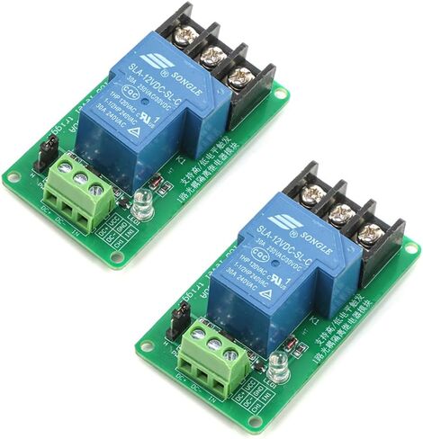 HiLetgo 2pcs 5V 30A One Channel Relay Module Optocoupler Isolation High and Low Trigger 5V in Saudi Arabia