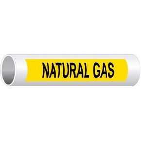 ComplianceSigns.com Natural Gas Stencil 4x29 in. Plastic for Pipe Markers Hazmat