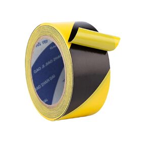 Black & Yellow Hazard Warning Safety Stripe Floor Tape for Walls Floors Pipes Equipment 2 in x 100 Ft
