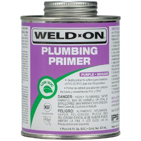 Weld-On 15900 Twin Pack 780 PVC Regular-Bodied Plumbing Solvent Cement and Purple Plumbing Primer