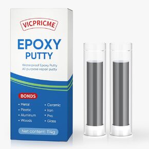 Epoxy Putty Stick, 2 part epoxy quick repair adhesive for hard and fast repairs on pools, heaters, bonds to metal, plastic, wood, glass, ceramic crack fillers,Waterproof, black(120, Grams)