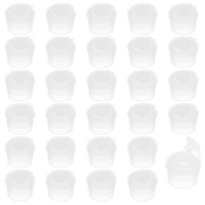BENECREAT 60Pcs Press in Bottle Adapter with Lid, 12.5mm/0.5 inch Inner Diameter Bottles Replacement Caps for Sample Bottles, Lotion Bottles, Essential Oil Bottles