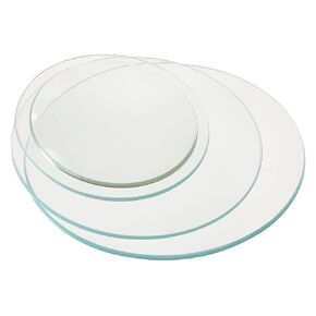 PATIKIL 60mm/70mm/90mm/100mm Diameter Watch Glass, 1 Set Beaker Cover Smooth Edges Chamfered Arc for Laboratory, Transparent