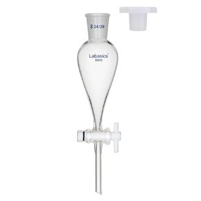 Conical Separatory Funnel, 2000 ml Heavy Wall Borosilicate Glass Separating Funnel with 24/29 Joints and PTFE Stopcock