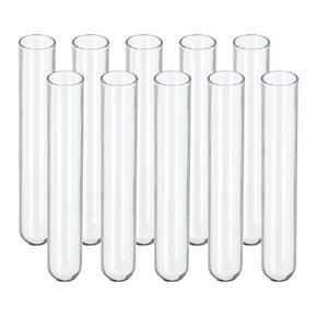 PATIKIL 5ml Test Tubes, 50pcs 2.95x0.47in Glass Clear Round Bottom Test Tube Containers for Bead Party Candy Bath Salt Storage Scientific Experiment Plant Propagation