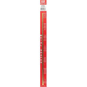 K&S 9886 Brass Channel, 0.014" Wall - 3/16" X 1/8" Leg Lengths, 1 Piece, Made in The USA