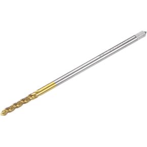 uxcell Metric Spiral Flute Taps, M5 x 0.8 H2 Thread 100mm Extra Long Screw Threading Tap, Titanium Coated Machine Tapping Tools for Machinist Repair