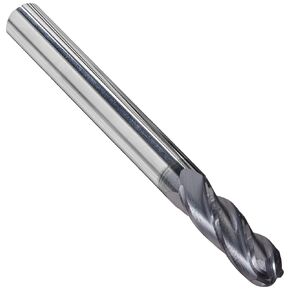 Kodiak Cutting Tools KCT133351 USA Made Ball Nose Premium Carbide End Mill, AlTiN Coated, 4 Flute, 1/4" Shank, 3/4" Length of Cut, 2-1/2" Overall Length, 1/4" Diameter