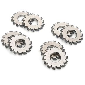 Gear Milling Cutter Set for Efficient Gear Milling, 8Pcs 14.5° 55mm 22mm Cutting Tools