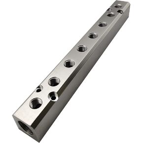 8 Way Diffuser Manifold Air Distribution Block, Compressed Air Manifold Air Distribution Block, Air Coupler Fast Connector for Airline Air Compressor