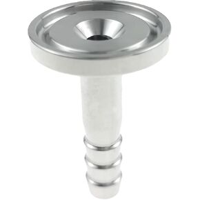 SS316L Stainless Steel Polished Straight Hose Barb Adapter 1/2" Tube OD Tri Clamp × 5/16" I.D. Hose Sanitary Tube Fitting