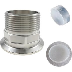 2 "ثلاثي المشبك إلى 1.5" NPT ذكر الخيوط محول تركيب الأنابيب الصحية 304 الفولاذ المقاوم للصدأ in Kuwait