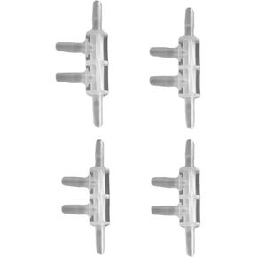 Connectors with barbs, transparent PP connectors used for distribution joints of gases and liquids,Pack of 4 (4 ports, 2.4MM, transparent)