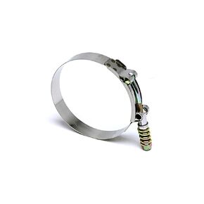 HPS Performance SLTC-825 Spring Loaded Stainless Steel T-Bolt Clamp SAE 236 for 8" ID Hose, Effective Size 8.25"-8.56", 1 Piece, Polish