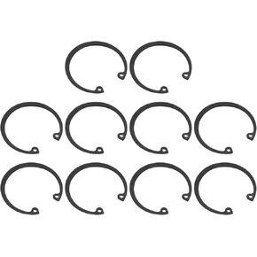 uxcell 10Pcs 48mm Internal Retaining Ring Circlip, 65 Mn Metal Internal Circlip Snap Rings C-Clips for Grooved Shafts Studs, Black