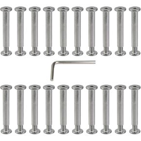 20 Sets M3×4mm Silver Binding Post Screw Φ4×25mm Screw Rivets Stainless Steel Barrel Nuts and Bolts for Photo Album, DIY Accessories, Furniture in Saudi Arabia