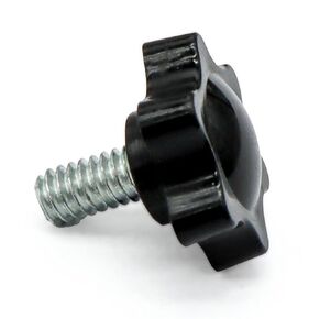 Aiwaiufu 1/4"- 20 Threaded Knurled Thumb Nuts, Black Knobs Clamping Screws, Grip Knob Screw 10 Pieces