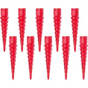 10 Pcs Wood Anchor, Stripped Screw Hole Repair Kit for Wood, Door, Fixing Stripped Screw Holes, Fits Wood Screws Sizes #2 to #16, Screw Holes from Stripped to Gripped, Red