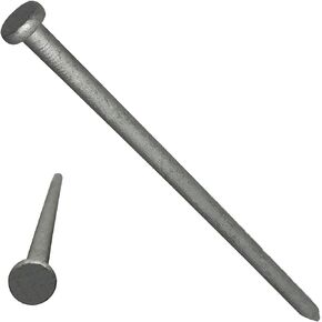 6" x 3/8" Galvanized Steel Landscaping Staples and Nails for securing Turf, logs, Timber tie Spikes - Qty (25)