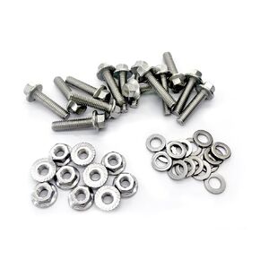 30 Sets M6x1.0-16mm Flanged Hex Head Bolts, Flange Hexagon Screws, Hanger Bolts,Stainless Steel 18-8 (304), M6 Flange Bolt and Nuts,Washer for Securing Exhaust Components (M6x16mm)