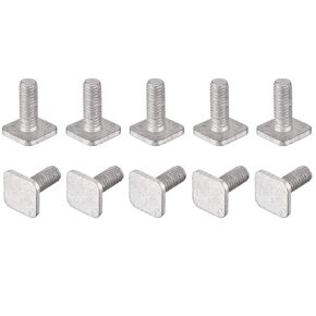 uxcell Square Head Bolt, 20pcs M6x16mm Fully Thread Carbon Steel Grade 8.8 Square Machine Screws, Gray