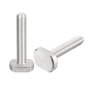uxcell T-Slot Bolts, 2pcs M10x55mm T Slot Drop-in Stud Sliding Bolts 304 Stainless Steel T Shape Screws for T Track