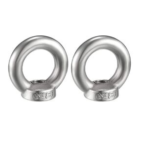 uxcell Lifting Eye Nut M8 Female Thread 304 Stainless Steel Round Shape for Rope Fitting Pack of 2