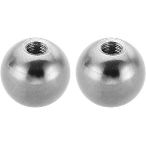 PATIKIL M4x22mm Ball Nuts Knob, 2 Pcs Female Thread 304 Stainless Steel Round Blind Hole Screw Cap Cover for Lighting Machinery DIY Decoration, Silver