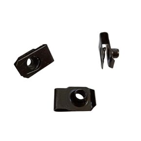 1/4 inches -20 U -Style Clip-On Nut,U-Type Fasteners (Pack of 30), Black