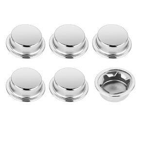 Push on Pushnut Cap Fits 5/8 Inch Axles, 6 Pack Spring Steel Permanent Washer Caps with Mechanical Zinc Plating for Hand Trucks, Rolling Bins and Lawn Push Wagons,Alternative for Cotter Pins